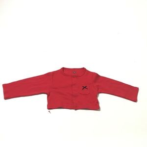 HB Infant Girls' Cardigan Sweater Cotton Red 9-12M